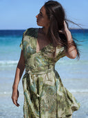 Robe Courte "Sol" Verte
