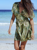 Robe Courte "Sol" Verte