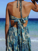 Robe Longue "Selva" Azur