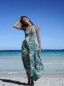 Robe Longue "Selva" Azur