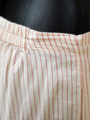 Pantacourt "Breeze" Rayé Beige et Rose
