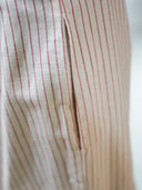 Pantacourt "Breeze" Rayé Beige et Rose