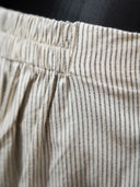 Pantacourt "Breeze" Rayé Beige et Gris
