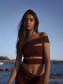 Top "Selena" Marron