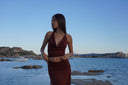 Top "Tia" Marron