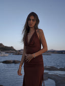 Top "Tia" Marron