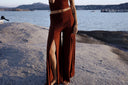 Pantalon Fluide "Livia" Marron