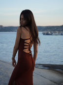 Robe Lacée "Elia" Marron