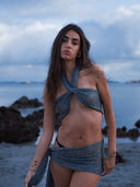 Paréo "Horizon" Bleu Azur