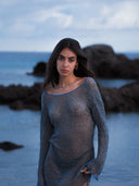 Robe Transparente "Costa" Bleu Azur