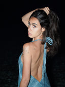 Robe Longue "Stellata" Azur