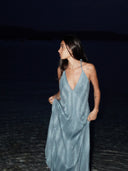 Robe Longue "Stellata" Azur