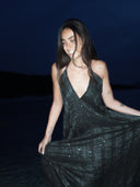 Robe Longue "Stellata"  Noire