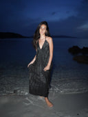 Robe Longue "Stellata"  Noire