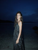 Robe Longue "Stellata"  Noire