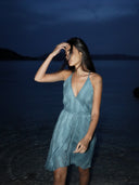 Robe Courte "Dea" Azur