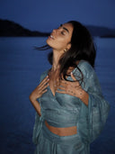 Top Evasé "Ambra" Azur