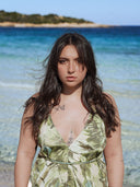 Robe Longue "Areia" Verte