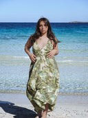 Robe Longue "Areia" Verte